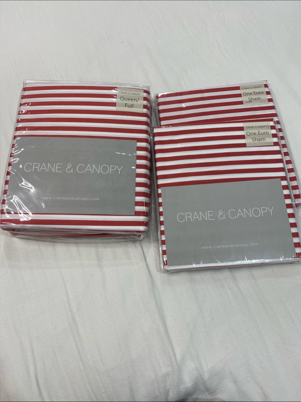 Red larkin duvet cover and 2 sham sets- Home Bedding by crane & canopy